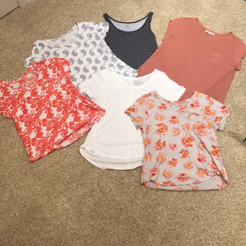 Set of 6 loft t-shirts/tank top
